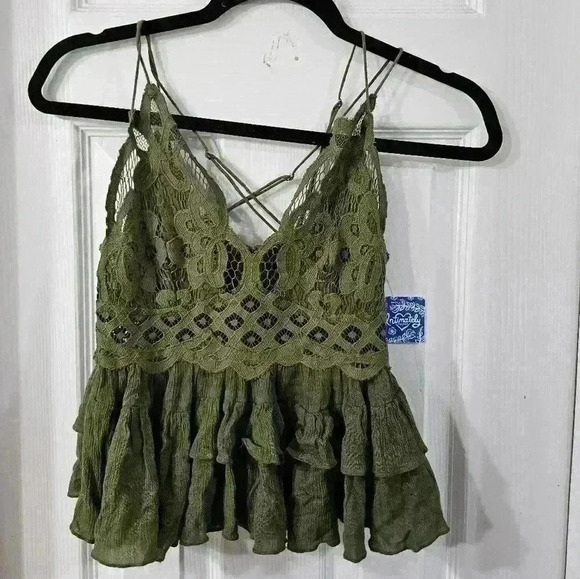NWT Free People Women’s Adella Camisole Olive Sparrow - Picture 5 of 6